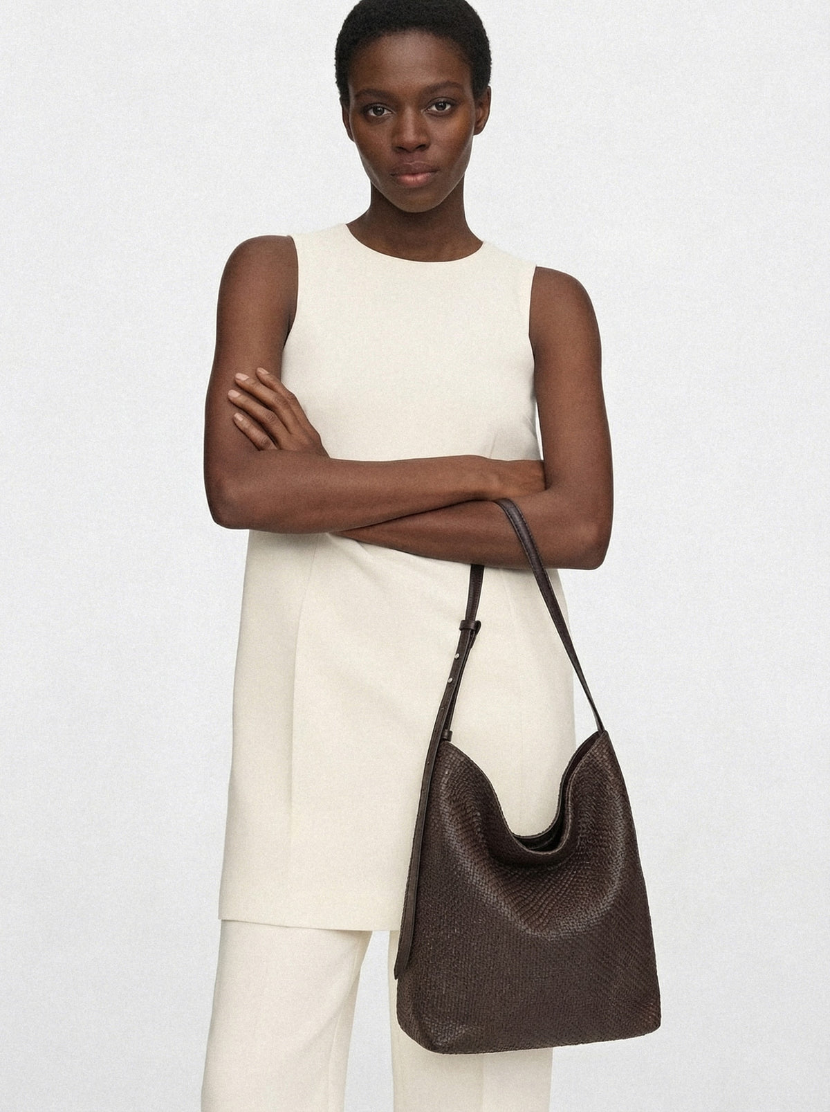 Woven Leather Crossbody